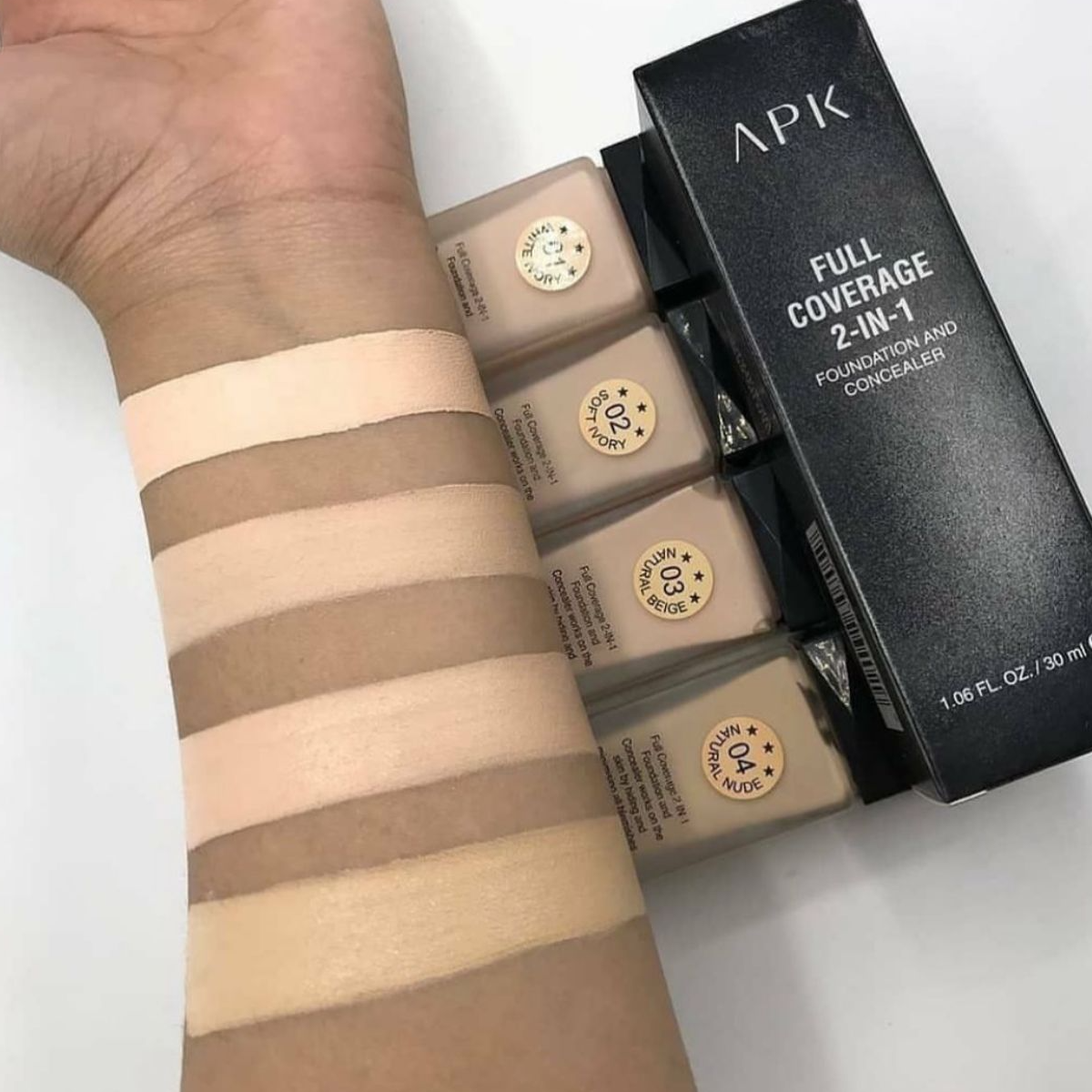 APK full coverage 2 in 1 foundation and concealer